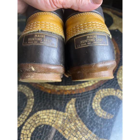 L.L. Bean Maine Hunting Shoe Duck Shoes 10MMade in USABrown Leather Rubber